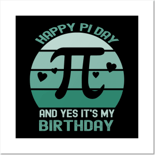 Born On Pi Day Happy Pi Day Birthday Gift Math Equations Posters and Art